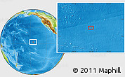 Physical Location Map of the area around 3° 19' 33" N, 144° 25' 30" W