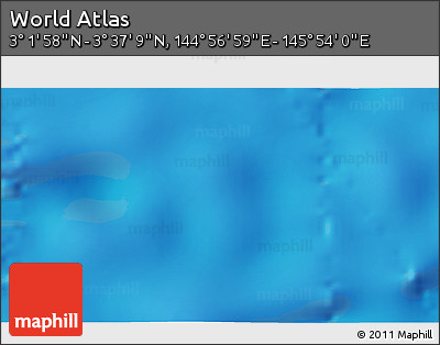Physical 3D Map of the Area around 3° 19' 33" N, 145° 25' 30" E