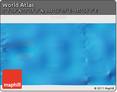 Physical 3D Map of the Area around 3° 19' 33" N, 145° 25' 30" E