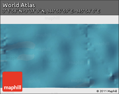 Satellite 3D Map of the Area around 3° 19' 33" N, 145° 25' 30" E