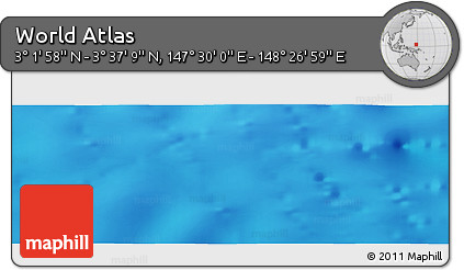 Physical Panoramic Map of the Area around 3° 19' 33" N, 147° 58' 29" E