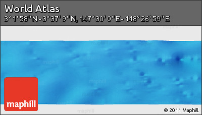 Physical Panoramic Map of the Area around 3° 19' 33" N, 147° 58' 29" E