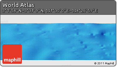 Physical Panoramic Map of the Area around 3° 19' 33" N, 147° 58' 29" E