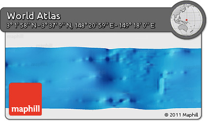 Physical Panoramic Map of the Area around 3° 19' 33" N, 148° 49' 29" E