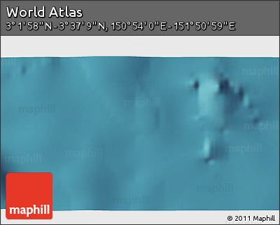 Satellite 3D Map of the Area around 3° 19' 33" N, 151° 22' 30" E