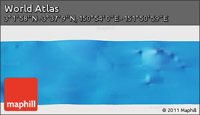 Physical Panoramic Map of the Area around 3° 19' 33" N, 151° 22' 30" E