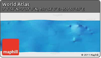 Physical Panoramic Map of the Area around 3° 19' 33" N, 151° 22' 30" E