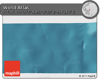 Satellite 3D Map of the Area around 3° 19' 33" N, 153° 55' 30" E