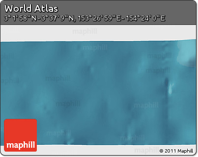 Satellite 3D Map of the Area around 3° 19' 33" N, 153° 55' 30" E