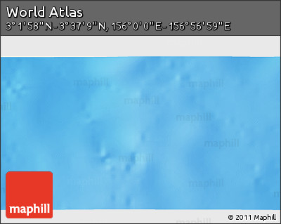 Physical 3D Map of the Area around 3° 19' 33" N, 156° 28' 29" E