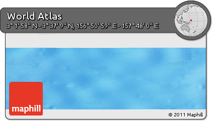 Physical Panoramic Map of the Area around 3° 19' 33" N, 157° 19' 29" E