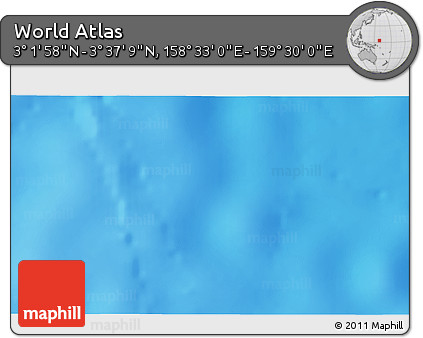Physical 3D Map of the Area around 3° 19' 33" N, 159° 1' 30" E