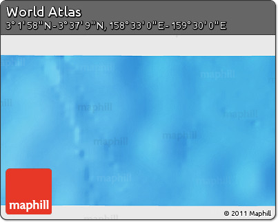 Physical 3D Map of the Area around 3° 19' 33" N, 159° 1' 30" E