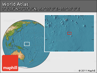 Satellite Location Map of the Area around 3° 19' 33" N, 159° 1' 30" E