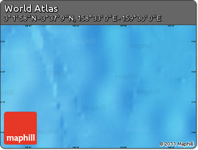 Physical Map of the Area around 3° 19' 33" N, 159° 1' 30" E