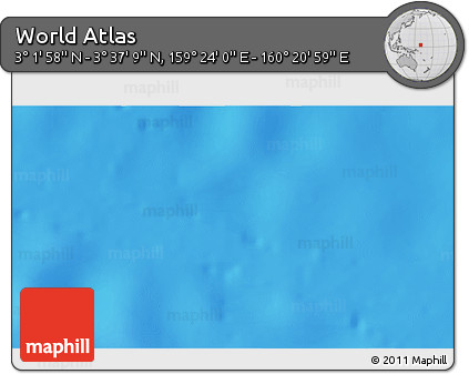 Physical 3D Map of the Area around 3° 19' 33" N, 159° 52' 30" E