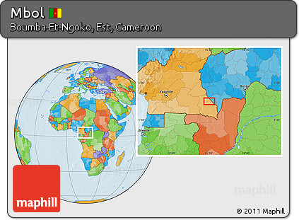 Political Location Map of Mbol