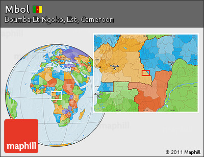 Political Location Map of Mbol