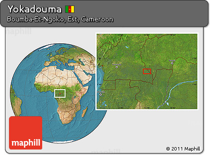 Satellite Location Map of Yokadouma