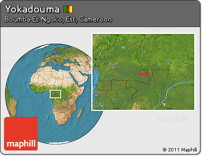 Satellite Location Map of Yokadouma