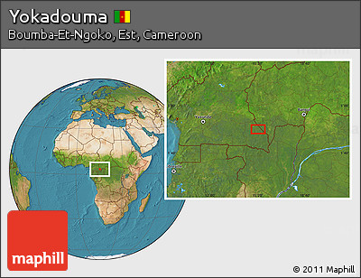 Satellite Location Map of Yokadouma