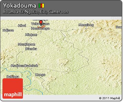 Physical Panoramic Map of Yokadouma