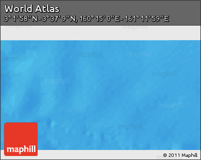 Physical 3D Map of the Area around 3° 19' 33" N, 160° 43' 29" E