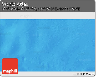 Physical 3D Map of the Area around 3° 19' 33" N, 160° 43' 29" E