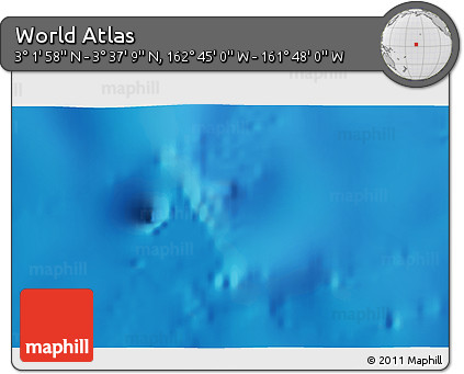 Physical 3D Map of the Area around 3° 19' 33" N, 162° 16' 30" W