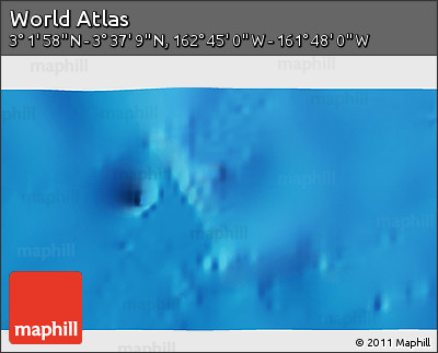 Physical 3D Map of the Area around 3° 19' 33" N, 162° 16' 30" W