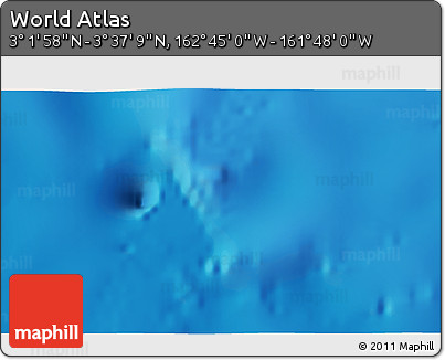Physical 3D Map of the Area around 3° 19' 33" N, 162° 16' 30" W