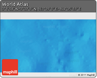 Physical 3D Map of the Area around 3° 19' 33" N, 164° 7' 30" E