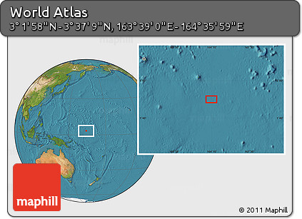 Satellite Location Map of the Area around 3° 19' 33" N, 164° 7' 30" E