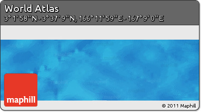 Physical Panoramic Map of the Area around 3° 19' 33" N, 166° 40' 30" E