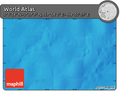 Physical Map of the Area around 3° 19' 33" N, 168° 22' 30" E