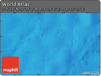 Physical Map of the Area around 3° 19' 33" N, 168° 22' 30" E