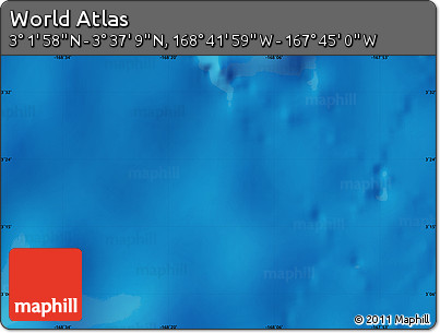 Physical Map of the Area around 3° 19' 33" N, 168° 13' 29" W