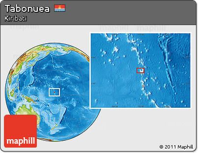 Physical Location Map of Tabonuea