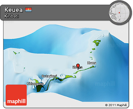 Physical Panoramic Map of Keuea