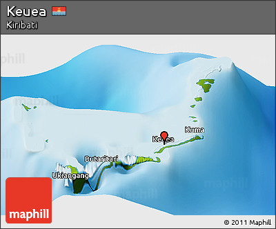 Physical Panoramic Map of Keuea
