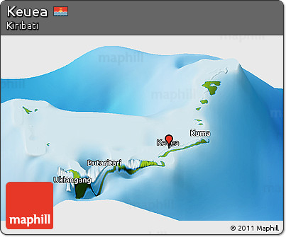 Physical Panoramic Map of Keuea