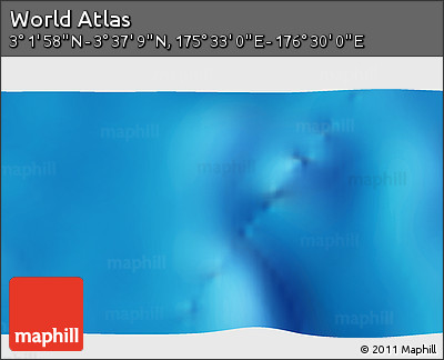 Physical 3D Map of the Area around 3° 19' 33" N, 176° 1' 30" E