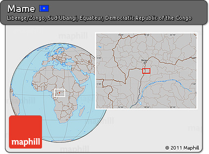 Gray Location Map of Mame