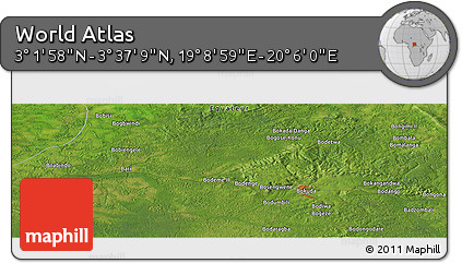 Satellite Panoramic Map of the Area around 3° 19' 33" N, 19° 37' 30" E
