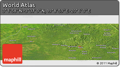 Satellite Panoramic Map of the Area around 3° 19' 33" N, 19° 37' 30" E