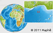 Physical Location Map of the area around 3° 19' 33" N, 1° 46' 29" E
