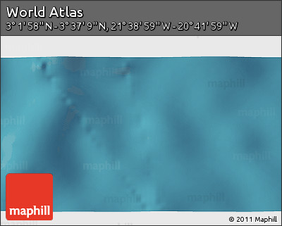 Satellite 3D Map of the Area around 3° 19' 33" N, 21° 10' 29" W