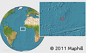 Satellite Location Map of the area around 3° 19' 33" N, 21° 10' 29" W