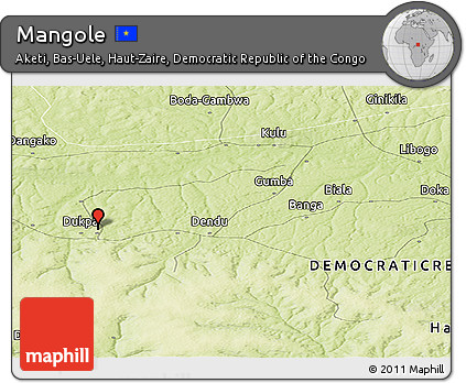 Physical Panoramic Map of Mangole