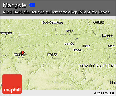 Physical Panoramic Map of Mangole